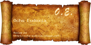 Ochs Eudoxia névjegykártya